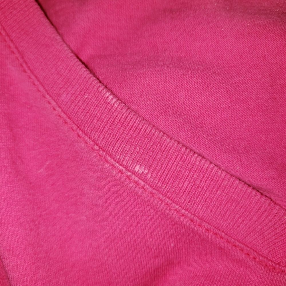 Fruit Of The Loom 100% Cotton Pink Size L V-neck Tee - Picture 7 of 8